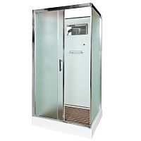 Душевая кабина AvaCan D119, 110×90 см, прямоугольная, матовое стекло, универсальная ориентация, без крыши и гидромассаж