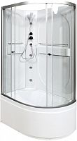 Душевая кабина AvaCan L620L N с гидромассажем, 120×80 см, асимметричная форма, прозрачное стекло, левая ориентация, без крыши.