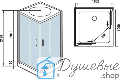 Душевая кабина WeltWasser WW500 LAINE 1002 фото 10