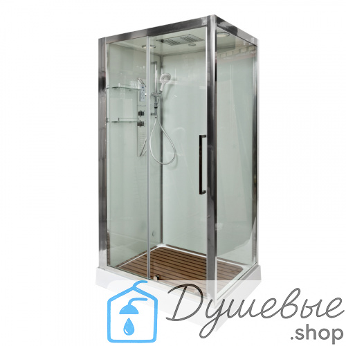 Душевая кабина AvaCan Z120 Kerava. 120×90 см, прямоугольная форма, прозрачное стекло, универсальная ориентация, крыша, без гидромассажа