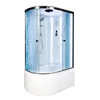 Душевая кабина AvaCan EM4511 R LED 110×80 см асимметричная с узором, правая ориентация, с крышей, без гидромассажа