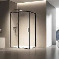 Душевой уголок Vincea Slim 8mm VSR-6SL8014CLB 1400х800 черный стекло прозрачное