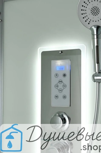 Душевая кабина AvaCan D5012L LED, 120×80 см, асимметричная, матовое стекло, левая ориентация, крыша, гидромассаж фото 15