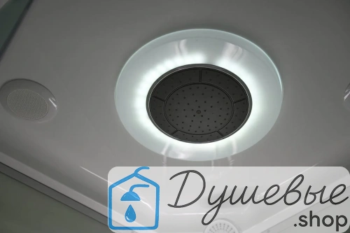 Душевая кабина AvaCan C3080 LED 80×80 см, четверть круга, матовое стекло, универсальная ориентация, с крышей, с гидромассажем фото 14