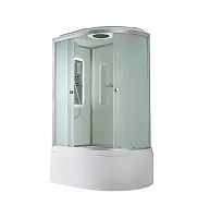 Душевая кабина AvaCan D5012L LED, 120×80 см, асимметричная, матовое стекло, левая ориентация, крыша, гидромассаж
