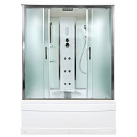 Душевая кабина AvaCan EM 4515 с гидромассажем и электрикой, 150×85 см, прямоугольная, стекло с узором, крыша, универсальная ориентация