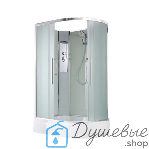 Душевая кабина AvaCan EM3912LN без крыши, 120×90 см, асимметричная, матовое стекло, левая ориентация, без гидромассажа