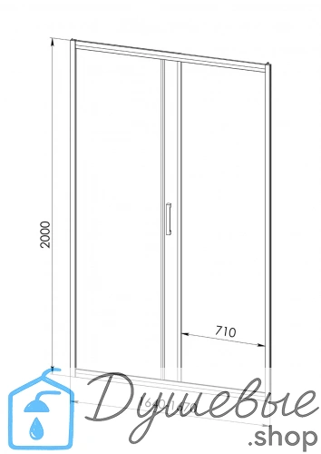 Душевая дверь Royal Bath ACCORD RB HS-C-CH 165x200 матовое стекло фото 3