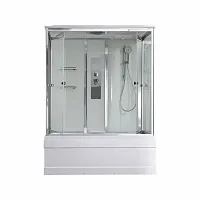 Душевая кабина AvaCan V5016 стандартная 160×85 см, прямоугольная, прозрачное стекло, универсальная ориентация, с крышей, без гидромассажа
