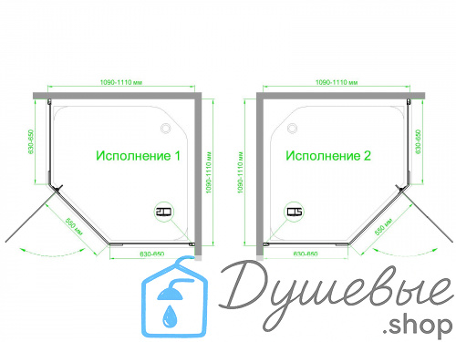 Душевой уголок Royal Bath RB 110TR-C 110х110х200 фото 4