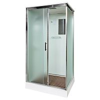 Душевая кабина AvaCan D119 S с электрикой, 110×90 см, прямоугольная, матовое стекло, крыша, без гидромассажа