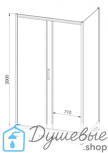 Душевой уголок Royal Bath ACCORD RB 11160HPS-T-CH  160x110x200 фото 4