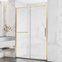 Душевая дверь Vincea Slim Soft VDS-1SS150CLG 1500 брашированное золото стекло прозрачное