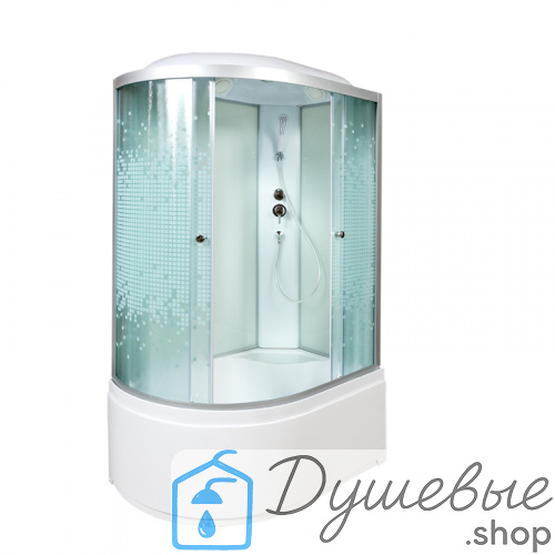 Душевая кабина AvaCan L920 R, 120×80 см, асимметричная, стекло с узором, правая ориентация, с крышей, без гидромассажа