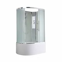 Душевая кабина AvaCan EM5811RN без крыши, 110×80 см, асимметричная, матовое стекло, правая ориентация, без гидромассажа