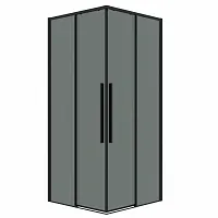 Душевое ограждение Grossman Galaxy 300.K33.01.7070.21.10 70х70х195 см черный матовый стекло тонированное