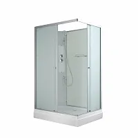 Душевая кабина AvaCan CK2810N без крыши, 100×80 см, прямоугольная, матовое стекло, универсальная.
