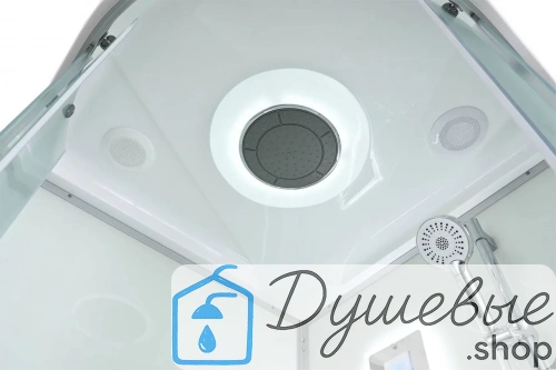 Душевая кабина AvaCan D3010 LED 100×100 см, четверть круга, матовое стекло, универсальная ориентация, крыша, гидромассаж. фото 13