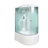 Душевая кабина AvaCan L920 L с электрикой 120×80 см, асимметричная, стекло с узором, левая ориентация, с крышей, без гидромассажа