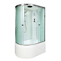 Душевая кабина AvaCan EM 4512 R с электрикой, 120×80 см, асимметричная, стекло с узором, правая ориентация, крыша.