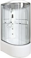 Душевая кабина AvaCan L620L с гм. и эл. 120×80 см, асимметричная, прозрачное стекло, левая, крыша, гидромассаж.