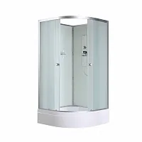 Душевая кабина AvaCan D3010 N без крыши, 100×100 см, четверть круга, матовое стекло, универсальная.