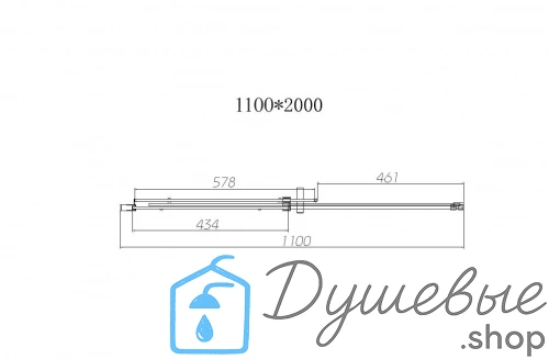 Душевая дверь Vincea Dice VDS-4D120CLB 1200 черный стекло прозрачное фото 4