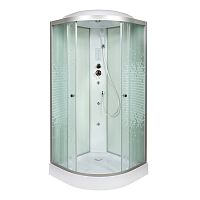 Душевая кабина AvaCan L901 с гидромассажем, 100×100 см, четверть круга, матовое стекло, универсальная ориентация, крыша