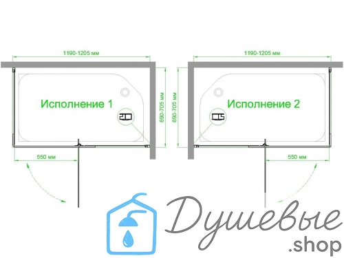 Душевой уголок Royal Bath RB HPVD-T-CH 120х70х200 прозрачное стекло фото 5