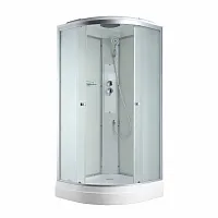 Душевая кабина AvaCan C2090 стандартная 90×90 см, четверть круга, матовое стекло, с крышей. Крыша есть, без гидромассажа.
