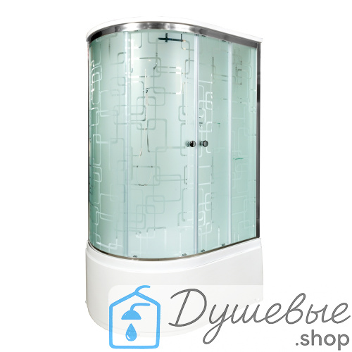 Душевая кабина AvaCan EM 4511 R 110×80 см асимметричная с узором, правая, с крышей, без гидромассажа фото 3