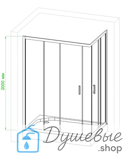 Душевой уголок Royal Bath RB HPVD-C-CH 140х90х200 матовое стекло фото 4