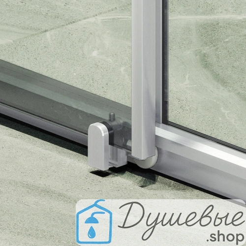 Душевая дверь MaybahGlass MGD-1285-5 раздвижная 1950х1500 стекло 6 мм графит фото 3