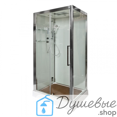 Душевая кабина AvaCan Z120 Kerava с электрикой, 120×90 см, прямоугольная, прозрачное стекло, крыша, без гидромассажа