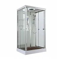 Душевая кабина AvaCan V2012LED 120×90 см, прямоугольная, прозрачное стекло, универсальная ориентация, с крышей и гидромассажем