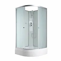 Душевая кабина AvaCan C3080 N без крыши, 80×80 см, четверть круга, матовое стекло, универсальная.