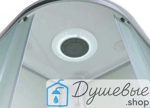 Душевая кабина AvaCan C3080 LED 80×80 см, четверть круга, матовое стекло, универсальная ориентация, с крышей, с гидромассажем фото 15