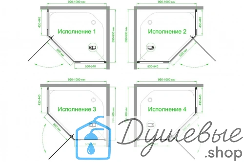 Душевой уголок Royal Bath RB 1090TR-T-CH 90х100х200 фото 5