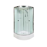Душевая кабина AvaCan D278 S 80×80 см четверть круга, матовое стекло, универсальная ориентация, с крышей, без гидромассажа