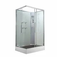 Душевая кабина AvaCan K2810N без крыши, 100×80 см, прямоугольная, прозрачное стекло, универсальная ориентация, без гидромассажа