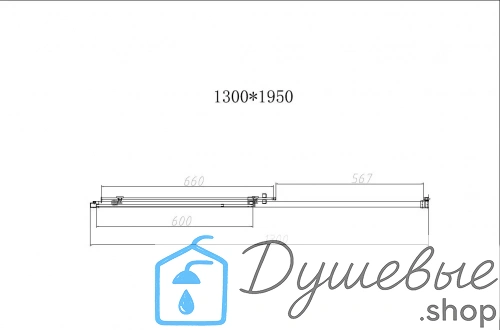 Душевая дверь Vincea Slim-N VDS-4SN130CGB 1300 черный стекло тонированное фото 2
