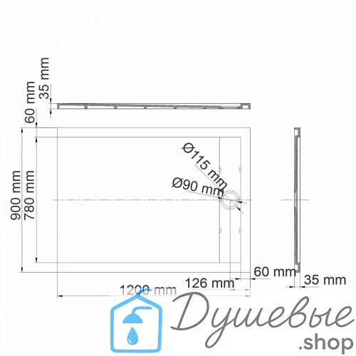 Душевой поддон WasserKRAFT 20T07 фото 3