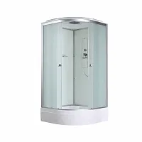 Душевая кабина AvaCan D3010 стандартная 100×100 см четверть круга, матовое стекло, универсальная ориентация, с крышей, без гидромассажа