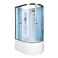 Душевая кабина AvaCan EM4511 N L LED с гидромассажем, 110×80 см, асимметричная, с узором, левая, без крыши