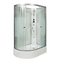Душевая кабина AvaCan L 720 R N с гидромассажем, 120×80 см, асимметричная, стекло с узором, правая ориентация, без крыши.