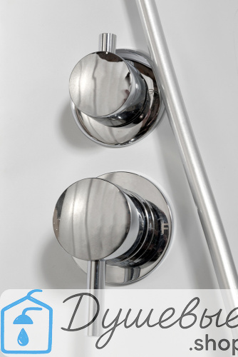 Душевая кабина AvaCan L620R N LED 120×80 см, асимметричная, прозрачное стекло, правая, без крыши, без гидромассажа. фото 14