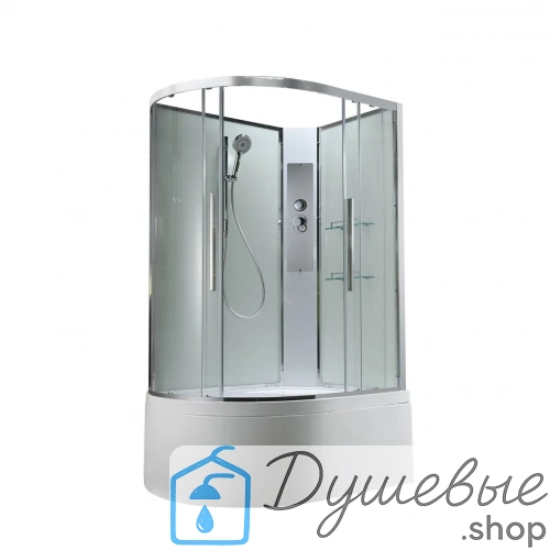 Душевая кабина AvaCan EM5812RNT без крыши прозрачная, 120×80 см, асимметричная, правая, прозрачное стекло, без гидромассажа