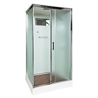 Душевая кабина AvaCan D119 S 110×90 см, прямоугольная, матовое стекло, универсальная ориентация, крыша, без гидромассажа