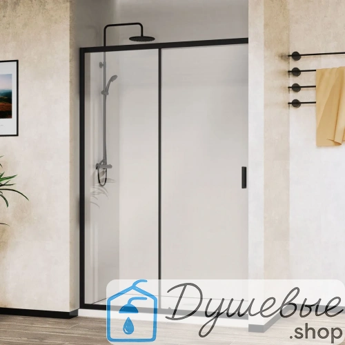 Душевая дверь Vincea City VDS-5CT120CLB 1200 черный стекло прозрачное фото 3
