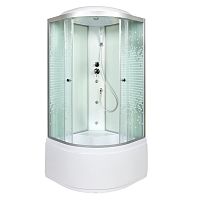 Душевая кабина AvaCan L910 с гидромассажем, 100x100 см, четверть круга, матовое стекло, универсальная ориентация, крыша.